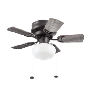 28 Inch Flushmount Ceiling Fan with Light Pull Chains Reversible Blades Dimmable LED Energy Efficient Small Room Hugger Fan
