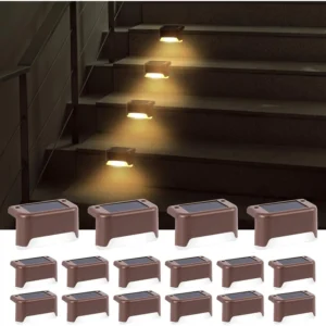16 package solar step light, outdoor step light, IP44 waterproof LED solar light (warm white).