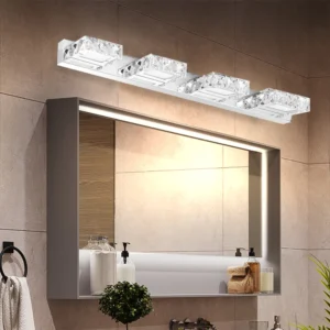Crystal Vanity Light LED Modern Toilet Wall Lamp Bathroom Front Mirror Make-up Light