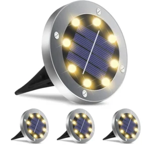 4/8pcs Solar Lights Outdoor, 8 LED Solar Landscape Lighting for Garden, Yard, Pathway (Cool/Warm White)