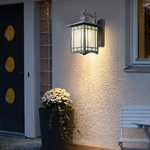 Retro Exterior Wall Light Wall Mount Shade Lantern Sconce for House Front Porch