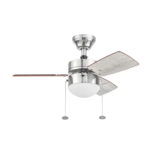 30" Modern LED Angled Indoor Ceiling Fan with 3 Reversible Blades (single or 3 pack)