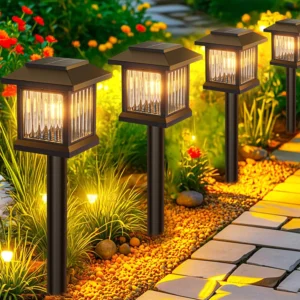 2/12-Pack Solar Outdoor Lights, Auto On/Off Solar Garden & Street Lights