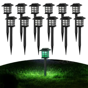 12pack Solar LED Pathway Lights Waterproof - Outdoor Landscape Lighting for Garden/Yard/Driveway, Solar Street Lamp