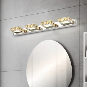 LED Lights for Bathroom Mirror 4 LED Crystal Mirror Front Vanity Lights Make-up Wall Lamp
