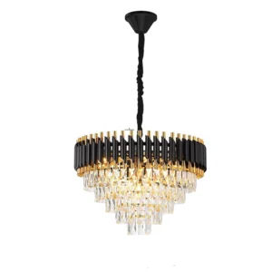 Luxury Pendant Lights Crystal Aluminum Chandelier E12 Lamp Holder Indoor Lighting