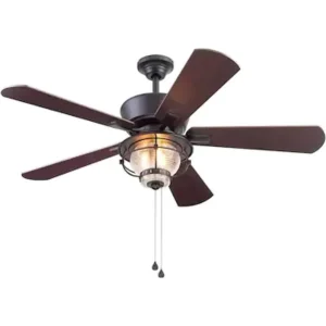 52-in Matte Bronze LED Indoor/Outdoor Ceiling Fan with Light Kit (5-Blade)