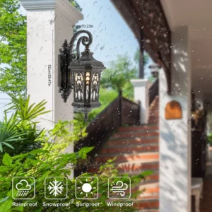 Dusk to Dawn Outdoor Wall Sconce Porch Light Exterior Wall Light Fixture