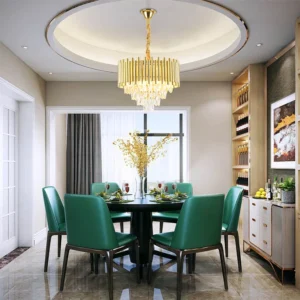 4 Layer Crystal Chandelier Flush Installation Elegant Golden Chandelier Ceiling Light Chandelier 110-120v