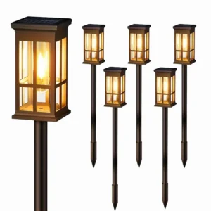 6 Pack Solar Pathway Lights - Super Bright Outdoor Solar Lights for Patio/Patio/Sidewalk