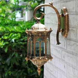 Outdoor Wall Light Lamp Antique Sconce Lantern Porch Lighting Exterior Fixture IP55 Waterproof E27 Bulb (Not Included)