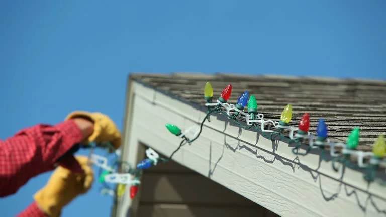 Holiday lights installation and removal service